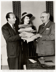 Joe Pasternak, Deanna Durbin, and Louis B. Mayer