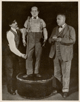 Eddie Cantor, Lew Hearn and unidentified actor in the touring stage revue The Midnight Rounders.