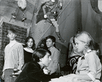 Richard Thomas, Karen Black, Alan Howard (foreground), Peter Kastner, and Christopher Norris (foreground) in the stage production The Playroom.