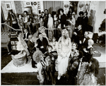 Lauren Bacall (seated) and cast in the stage production Applause