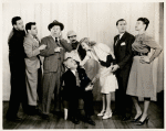 Benny Baker and Patricia Neal (extreme right), Chili Williams (center), Sid Melton (next to Neal) in Bigger Than Barnum. Boston