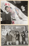 Top: Irene Bordoni in the stage production Louisiana Purchase; Bottom: Irene Bordoni and cast members in the stage production Louisiana Purchase