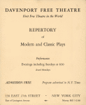The Davenport Free Theatre... Repertory of Modern and Classic Plays." (Program)