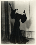 Publicity photo of Rosalind Russell in the stage production Auntie Mame.