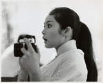 Nancy Kwan on set on the motion picture The World of Suzie Wong.