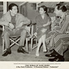 Unidentified man, Nancy Kwan, and William Holden on the set of the motion picture The World of Suzie Wong