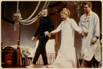 Gower Champion, Mary Martin and Robert Preston taking curtain call after performance of the stage production I Do, I Do