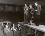 Gower Champion (far right) and unidentified people in theater presenting the stage production My Mother, My Father, and Me.