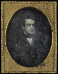 Framed oval daguerreotype of Edwin Booth