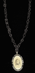 Edwin Booth silver locket with portrait of Junius Brutus Booth