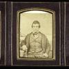 Leather bound triptych framed photographs of Edwin Booth.