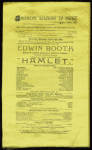 Silk souvenir program, Hamlet, Brooklyn Academy of Music, 1891