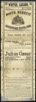 Program for a benefit performance of Julius Caesar for the Shakespeare Statue Fund, featuring Junius Brutus Booth, Edwin Booth, and John Wilkes Booth