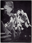 Mike Rupert, Robert Goulet and David Wayne in the stage production The Happy Time.