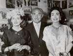 Bette Davis, Jack L. Warner and Joan Crawford during press conference for the motion picture Whatever Happened to Baby Jane?