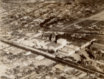 Aerial view of MGM studios in Culver City, CA.