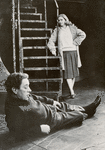 Alec Guinness and Kate Reid in the stage production Dylan.