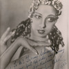 Autographed head shot of Josephine Baker