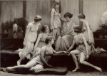 Production photograph of Isadora Duncan and dancers in an unknown production