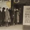 Audience in line for performance by the Moscow Art Theatre Company in Philadelphia.