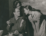 Van Heflin, Eileen Heckart, and Gloria Marlowe in the stage production A View from the Bridge