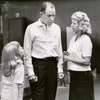 Unidentified actress, Onslow Stevens, and Kim Stanley in the stage production A Clearing in the Woods