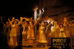 Robert Preston (in background) and company in The Music Man