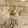 Josephine Baker and unidentified actor in the Sissle and Blake stage production The Chocolate Dandies