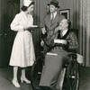 "Mary Wickes, unidentified actor and Monty Woolley (in wheelchair) in The Man Who Came to Dinner."