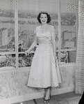 Publicity photo of Kitty Carlisle in the stage production Anniversary Waltz.