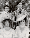 Publicity photo of Sam Waterson (upper right), Kathleen Widdoes (lower right) and two unidentified actors in the stage production Much Ado About Nothing