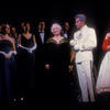 From right to left: Ethel Merman, Fernando Lamas, and unidentified cast members in the stage production Happy Hunting.