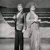 Gene Barry and George Hearn in the stage production La Cage Aux Folles.