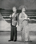 Gene Barry and George Hearn in the stage production La Cage aux Folles