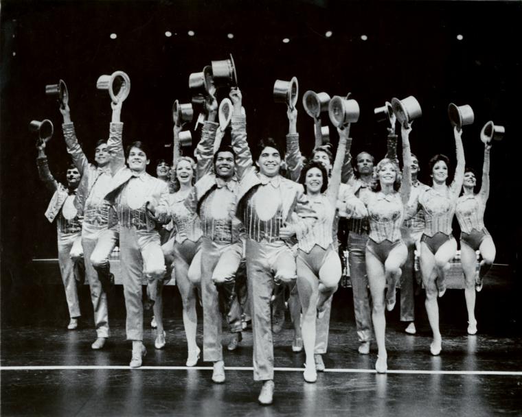 Scene from the stage production A Chorus Line