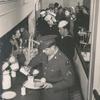 Service men on food line at the Stage Door Canteen.