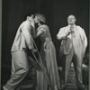 Ben Gazzara, Barbara Bel Geddes, and Burl Ives in the stage production Cat on a Hot Tin Roof