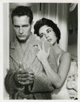 Paul Newman and Elizabeth Taylor in the motion picture Cat on a Hot Tin Roof.