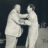 Burl Ives and Alex Nicol in the stage production Cat on a Hot Tin Roof