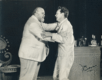 Burl Ives and Alex Nicol in the stage production Cat on a Hot Tin Roof