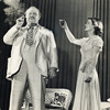 Burl Ives and Barbara Bel Geddes in a scene from the stage production Cat on a Hot Tin Roof.