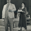 Burl Ives and Mildred Dunnock in a scene from the stage production Cat on a Hot Tin Roof