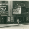 Exterior of the Plymouth Theatre showing "The Skin of Our Teeth" on the marquee