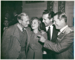 Jack Benny, June Allyson, Dick Powell, and Joe E. Brown at a Danny Kaye party, 1945.