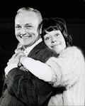 Jack Cassidy and Carol Burnett in the stage production Fade Out - Fade In.