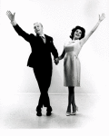 Jack Cassidy and Patricia Marand with arms stretched out in It's a bird, it's a plane, it's Superman