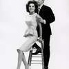Jack Cassidy and Patricia Marand posing around step stool.