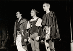 Jack Cassidy (center) and unidentified actors in the stage production Inside U.S.A.