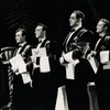Jack Cassidy (second from left) and unidentified actors in the stage production Inside U.S.A.