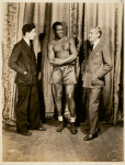 Son of Horace Liveright, Paul Robeson, and Horace (Otto) Liveright during the stage production Black Boy, Comedy Theatre, 1926.